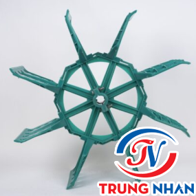 Cánh quạt nuôi tôm – Bộ quạt trục 2TP có tán 304 cánh lá