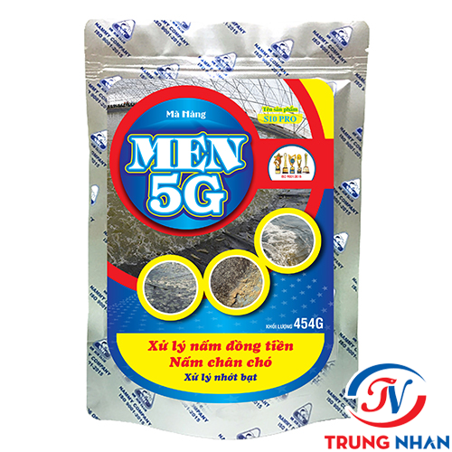 MEN 5G 100% TRỊ SẠCH NẤM ĐỒNG TIỀN, NẤM CHÂN CHÓ, XỬ LÝ NHỚT BẠT, GÂY MÀU NƯỚC 